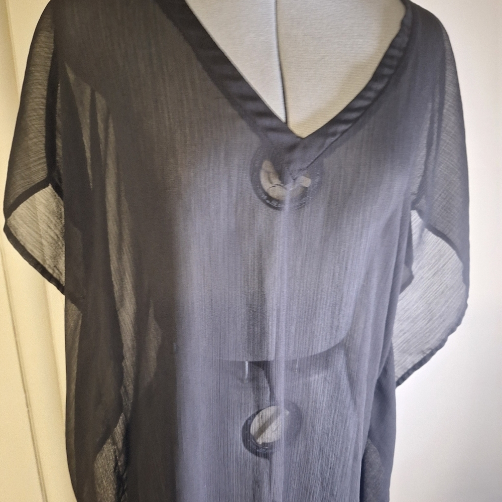 Merona Sheer Black Sleeveless Swim Suit Cover Up. Size Small